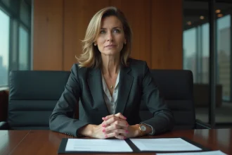 Femme d'affaires en réunion dans un bureau professionnel