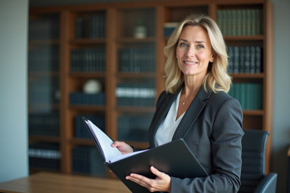 Femme d affaires en réunion dans un bureau moderne